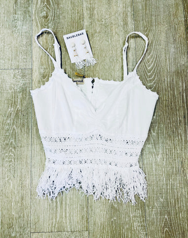 The Petra Halter Top - White