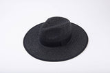 Hampton Straw Sun Hat - BLACK