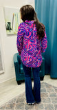The Fluid Bright Abstract Shirt - Purple