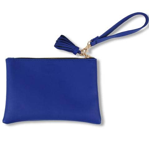 Wristlet in Vegan Leather - Royal Blue