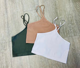 Simply Niki Ribbed Halter Bralette - One Size