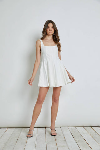 Penelope Panel Dress - White