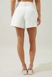 Rica Suave Pleated Shorts - White