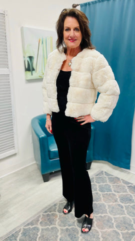 Puffy Bomber Jacket - Black or White