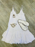 The Valencia Ruffle Dress - White