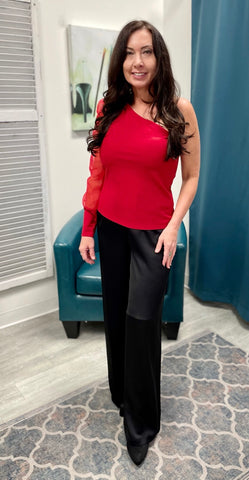 FINAL SALE:  Simple Wide Leg Pants - Black
