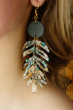Palm Leaf Acrylic Drop Earrings
