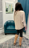 The Boat Neck Batwing Sweater - Beige
