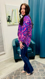 The Fluid Bright Abstract Shirt - Purple