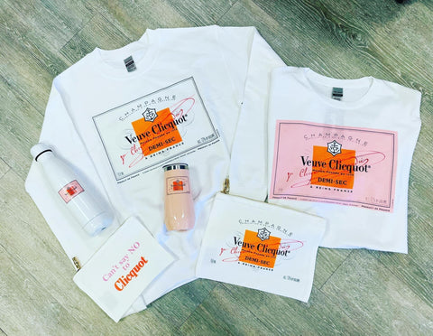 Veuve Crewneck Sweatshirt White - Orange or Pink Label