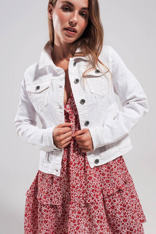 The Slim Denim Trucker Jacket - White