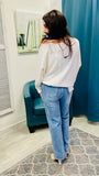 The Q2 Cotton High Waist Wide Leg Jean - Blue