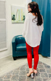 The Q2 Coated Skinny Pants - Red