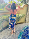 Tropical Print Midi Skirt