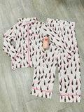 Champagne Pajama Set -  White