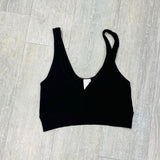 Simply Niki Ribbed Crossover Bra - One Size