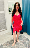 Shake Your Groove Thing Sequin Tassel Dress - Fuchsia or Black