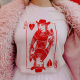 Queen of Hearts Pink Shirt, Valentine's Shirt - Pink