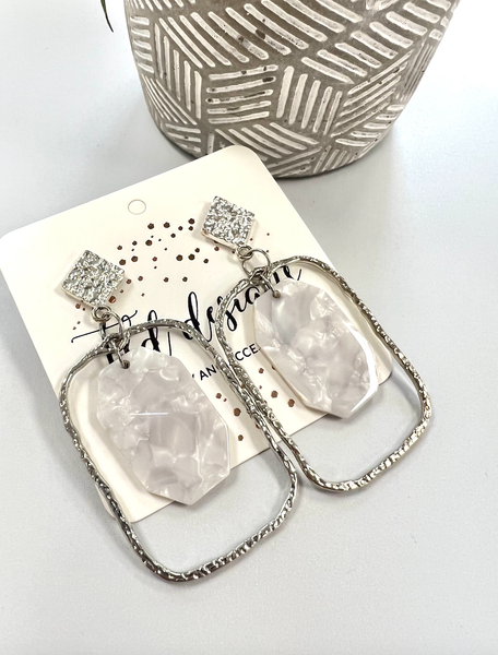 Silver Meg's Acrylic and Metal Earrings