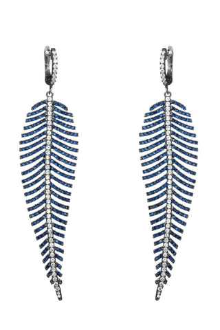 Caroline Earrings - Blue, Green, and Silver