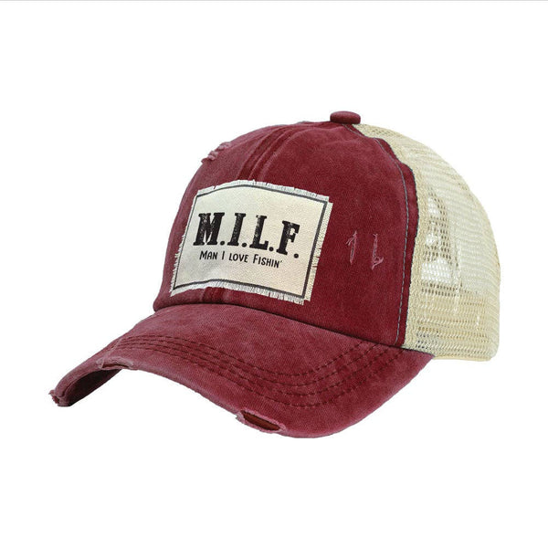 MILF - Vintage Distressed Trucker Adult Hat