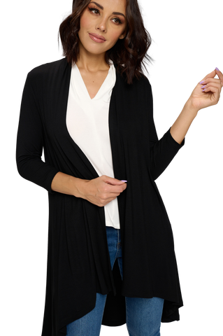 Super Soft Bamboo Cardigan - Black