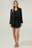 Rica Suave Fitted Notch Lapel Blazer - Black