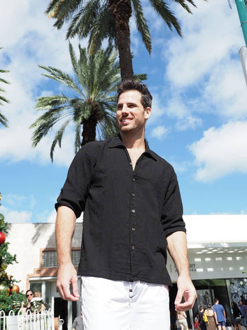 The Harbor Men’s Shirt - Black