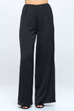 FINAL SALE:  Simple Wide Leg Pants - Black