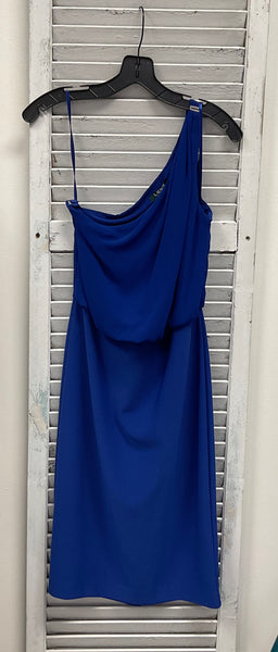 Ralph Lauren One Shoulder Sheath Cocktail Dress - Blue